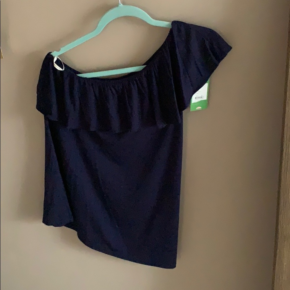 One-shoulder Lilly Pulitzer top!